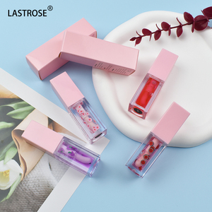 Tabung <span class=keywords><strong>Lip</strong></span> <span class=keywords><strong>Gloss</strong></span> persegi merah muda 5ml minyak bibir <span class=keywords><strong>Lip</strong></span> <span class=keywords><strong>Gloss</strong></span> warna-warni dengan potongan buah warna minyak buah anak-anak Lipgloss OEM Vegan Lipgloss - Product Image 4