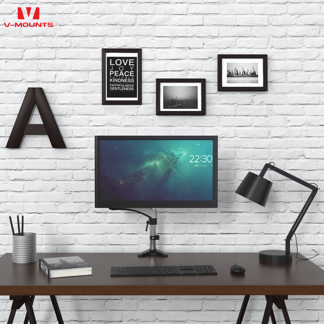 V-mounts Full Motion Single Arm PC Desk Monitor Arm VM-FE112D