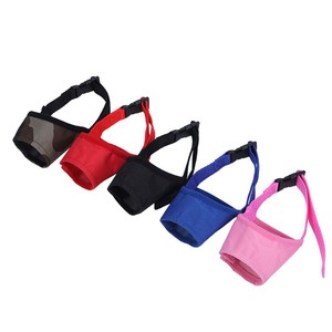 Bozal para perros de tela Oxford transpirable, antipinzamiento y antiladridos, para perros medianos, grandes y pequeños, uso en exteriores, negro, rosa, rojo, azul, camuflaje - Product Image 1