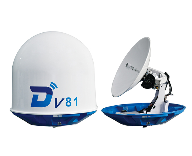 Ditel V81 VSAT KU- band 83cm vessels satellite internet systems boat antennas for communications wifi