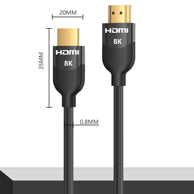High-Speed 8K for HDMI 2.1 Ethernet Cable 48Gbps 3D HDR PVC Jacket 1M 1.5M 3M 5M Video Computer Monitor Braid Shielding for HDTV