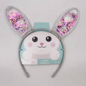 Commerce extérieur transfrontalier bandeau à oreilles de lapin à paillettes irisées mignon dessin animé doux fille accessoire de cheveux fête - Product Image 6