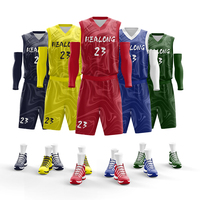 Ensemble de maillots de basket-ball unisexe en maille pure, design d'équipe, uniformes de basket-ball de club