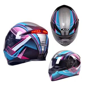 Hot-Selling Abs Unisex Pc Safety Motorfiets Full Face Helm Voor Volwassenen Hoofdbeschermer Helmen Motorfiets Aanpassen