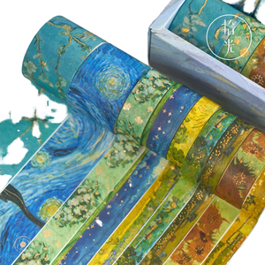 Set de 10 Rollos de Cinta Decorativa de Papel para Manualidades, Estilo Retro Creativo, con Efecto Bronceado - Product Image 3