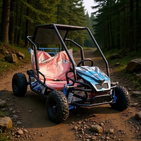 Karting pour enfants transfrontalier 168CC, moto tout-terrain 2 places à essence, quad de plage à quatre roues