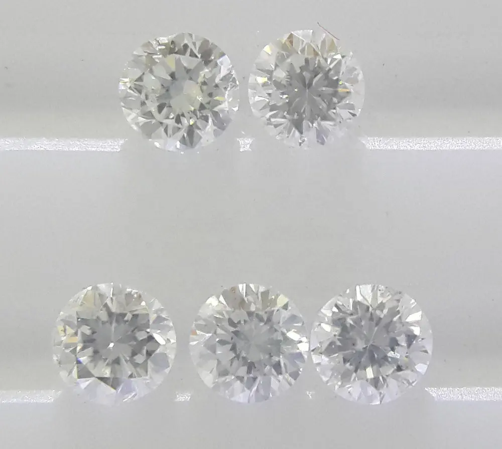 2.5-2.7mm वी. एस. स्पष्टता G रंग प्राकृतिक ढीला शानदार कट हीरे दौर गैर-इलाज साफ सफेद