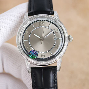 Reloj de Lujo Unisex 2026, Superventas, Caja Plateada con Diamantes, Esfera Gris, Mecánico Automático, Fecha, Luminoso, para Hombre y Mujer, Nueva Llegada - Product Image 1