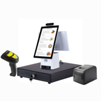 Android/Windows Touch POS Machine tout-en-un, Machine de commande en libre-service, Kiosque de système POS, Imprimante + NFC + 1/2D Scanner