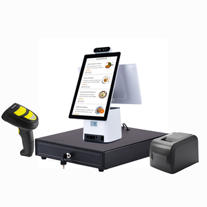 Android/Windows <span class=keywords><strong>Touch</strong></span> <span class=keywords><strong>POS</strong></span> Machine tout-en-un, Machine de commande en libre-service, Kiosque de système <span class=keywords><strong>POS</strong></span>, Imprimante + NFC + 1/2D Scanner - Product Image 1