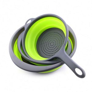 Passoire en silicone créative pliable pour laver les légumes et les fruits, panier de rangement pliable - Product Image 5