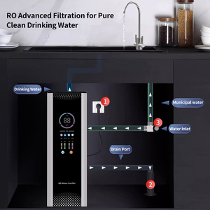 เครื่องกรองน้ำอัลคาไลน์แบบไม่ใช้ถัง 400G/600G พร้อมหน้าจอ TDS แสดงผล ใช้แบตเตอรี่ วัสดุพลาสติก เหมาะสำหรับบ้าน โรงแรม รถยนต์ อุปกรณ์ทำน้ำบริสุทธิ์แบบไม่ใช้ถัง - Product Image 1