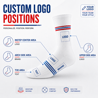 Chaussettes de sport de haute qualité pour la course à pied, chaussettes de sport athlétiques pour le basketball, chaussettes de sport en coton personnalisées pour hommes