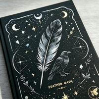 Carnet A5 à couverture rigide Starry Raven, impression personnalisée, plume, serment, sorcière, tarot, cadeau