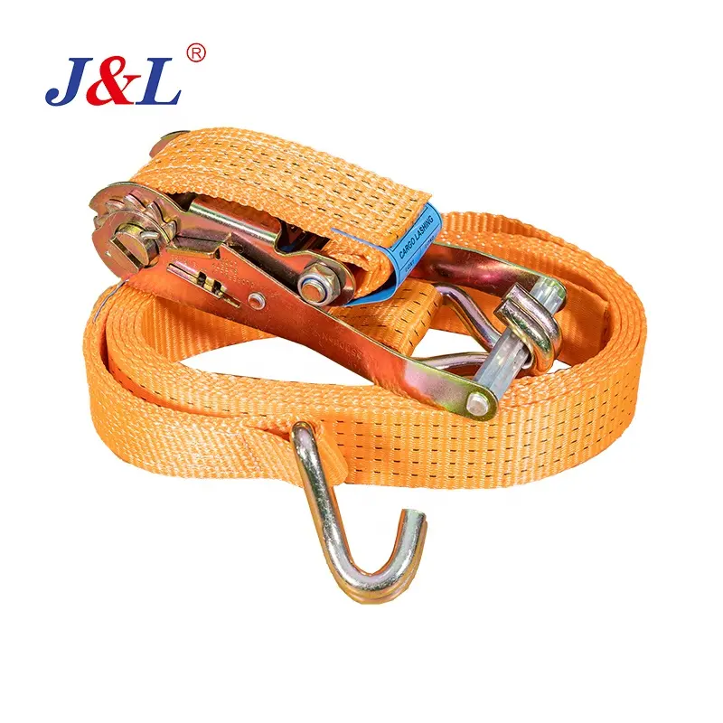 JULI CE GS Certificate100% polyester 250-10000kg ratchet strap with double J hook EN 12195 for tie down strap lashing tie down