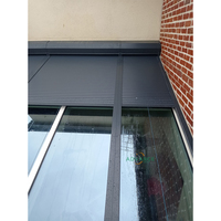 Fenêtre de toit avancée avec volet roulant en aluminium, auvent rétractable, volet roulant en aluminium extérieur, fenêtres de toit