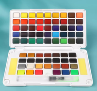 Be Creative OEM/ODM Set Cat Air Mini 72 Warna Portabel dengan Kuas Air untuk Menggambar Seni