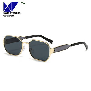 Gafas de Sol Poligonales con Montura Completa de Metal, Talla 57-20-140, Personalizadas OEM, Polarizadas UV400, Anti-Radiación, para Adultos Unisex - Product Image 4