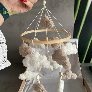 MOQ <span class=keywords><strong>basso</strong></span> giocattoli per bambini all'ingrosso fatto a mano in tessuto Cloud Star cellulari per bambini per bambine ragazzi Corano scuola materna culla cellulari - Product Image 4