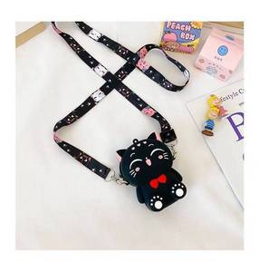 हॉट बिक्री मुस्कान वाली बिल्ली शैली पोर्टेबल सिलिकॉन मिनी पाउच के साथ कीचेन वाटरप्रूफ और हल्के सिलिकॉन सिक्का - Product Image 4