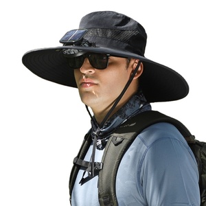 Oferta Especial: Sombrero <span class=keywords><strong>de</strong></span> Ala Ancha para el Sol con Ventilador <span class=keywords><strong>de</strong></span> Carga Solar, Económico para Pesca, Senderismo, Safari y Viajes al Aire Libre, Disponible en Varios Colores - Product Image 1