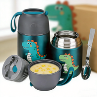 Termo para Alimentos Personalizado de Grado Alimenticio, Recipiente para Alimentos de Acero Inoxidable, Frasco para Alimentos con Aislamiento al Vacío con Cuchara