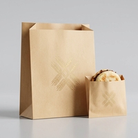 Sachets en papier recyclé de qualité supérieure, résistants à la graisse, avec impression personnalisée de marque, emballage OEM, sacs anti-huile avec encoche de déchirement prédécoupée, vente en gros