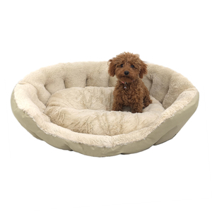 Cama de felpa suave y lavable para mascotas, de algodón, forma de polígono, para perros grandes - Product Image 1