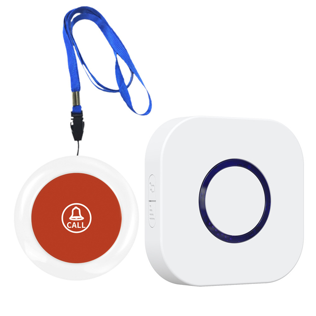 Emergency Caregiver Pager Wireless Call Button Call Bell Nurse Alert System for Home Elderly Patient