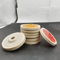 Disque de polissage en feutre de laine fine de haute qualité, diamètre 100 mm, roue abrasive moyenne OEM pour métal et acier inoxydable