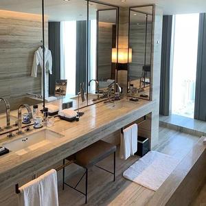 Stile Moderno Minimalista, <span class=keywords><strong>Dimensioni</strong></span> 1200*2700*9, con Pietra Bruciata, Parete TV, Tavolino Laterale, Mobile Porta Vino - Product Image 4