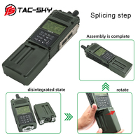 TS TAC-SKY PRC-163 Walkie Talkie Model PRC Harris Radio Dummy Virtual Box untuk Pelindung Telinga Elektronik Headset Menembak