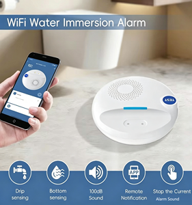 TUYA WiFi เครื่องตรวจจับน้ำรั่วอัจฉริยะพร้อมสัญญาณเตือนแบตเตอรี่ เซ็นเซอร์ไร้สายสำหรับระบบอัตโนมัติภายในบ้านเพื่อความปลอดภัยในบ้าน - Product Image 3
