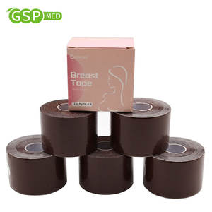 5cm * 5m Henkel <span class=keywords><strong>colle</strong></span> Boob bande pour femmes <span class=keywords><strong>noir</strong></span> brun peau adhésif poitrine ascenseur bande avec mamelon couverture coton respirant Boob bande - Product Image 3