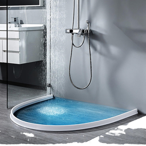 Barrera de Agua Plegable de Silicona Desechable para Ducha, Sistema de Separación Húmedo/Seco, Retén de Agua para Umbral de Ducha - Product Image 1