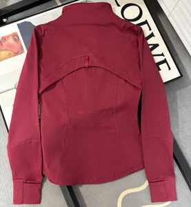 Trendy Athleisure Women's Sports Fitness Yoga Clothing <b>Stand</b>-up Collar Jacket Slim Fit Fitness Long Sleeved Running Yoga Sports - Product Image 5