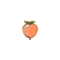 Épingles en émail dur en alliage de zinc plaqué or série de pêche juteuse de fruits attrayants personnalisés de dessin animé vêtements et sac fournissant des épingles en émail