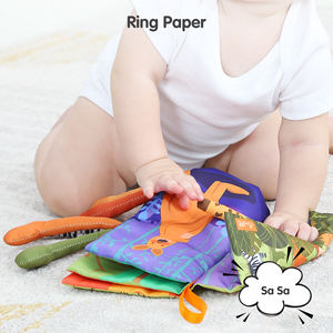 Tumama Enfants <span class=keywords><strong>Livre</strong></span> Sensoriel Jouets Animaux <span class=keywords><strong>Jungle</strong></span> Queue Tissu Livres Toucher et Sentir Bébé Livres Occupés Jouets D'éducation Précoce - Product Image 4