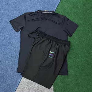 Mùa Hè Mens 2 Mảnh Thể Thao Thiết Lập 100% Polyester Chạy & Tập Thể Dục Áo Thun Quần Short Trọng Lượng Nhẹ Activewear FO Rgym & Tập Thể Dục Tập Thể Dục - Product Image 5