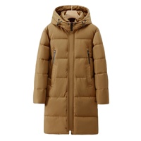 Veste d'hiver matelassée en coton écologique pour homme, à capuche longue, épaisse, chaude, isolante, coupe-vent, longueur genou, pour temps froid