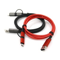 Câble Type-C en alliage d'aluminium de haute qualité OTG 4-en-1 20V PD60W 3A à charge rapide pour téléphones portables, banques d'alimentation, ordinateurs et appareils photo