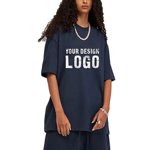 Street Casual Loose Sport <b>Half</b> <b>Sleeve</b> Oversized <b>Lady</b> <b>T</b> <b>Shirt</b> Customized 305g Cotton Drop Shoulder Plus Size Women's <b>T</b> <b>Shirts</b> - Product Image 1