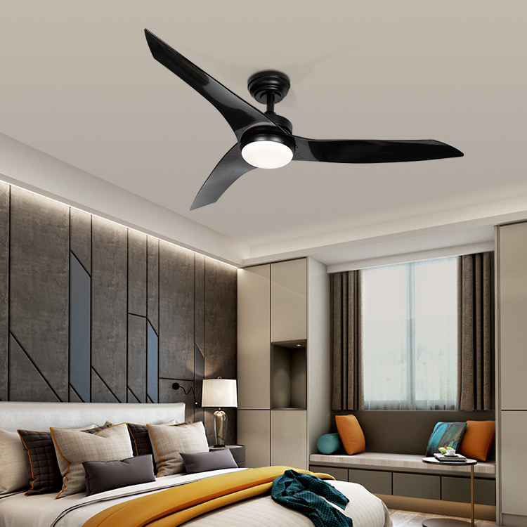 Hot sale Modern Simple Style Electrical ABS Blades Iron Ceiling Fan With LED Light