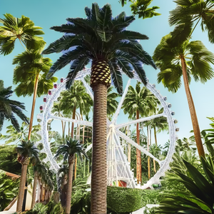 Palmeras Artificiales de Fibra de Vidrio Realistas para Uso en Interiores/Exteriores, Centros Comerciales, Parques Acuáticos, Parques Temáticos - Venta al por Mayor - Product Image 2