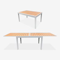 Table d'extérieur moderne et portable Ileisure, extensible, en bois et acier, gain de place, pour pique-nique et repas, mobilier d'extérieur et de maison, prix usine