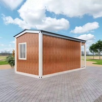 Maison conteneur préfabriquée mobile en acier, démontable, prête à l'emploi, mini-maison pour cabine de couchage et jardinières