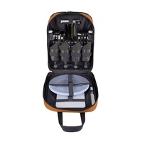 Sac isotherme de pique-nique portable pour 4 personnes, certifié BSCI, en polyester réutilisable, avec poignée de transport, poche avant et filet latéral, pour femme