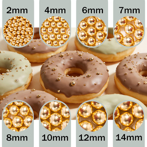 Décorations Commerciales Exclusives Transfrontalières <span class=keywords><strong>Non</strong></span> Comestibles Imitation Sucre Doré Perles de Sucre de Tailles Assorties pour Usage Commercial - Product Image 3