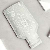 Sachet Mylar thermoscellable imprimé sur mesure en forme de bouteille pour l'emballage de gels énergétiques sportifs avec encoche de déchirement