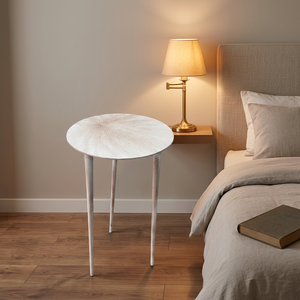 Table d'appoint moderne en aluminium, table d'appoint ronde en métal, table basse faite à la main, table d'appoint de salon, meubles décoratifs - Product Image 1